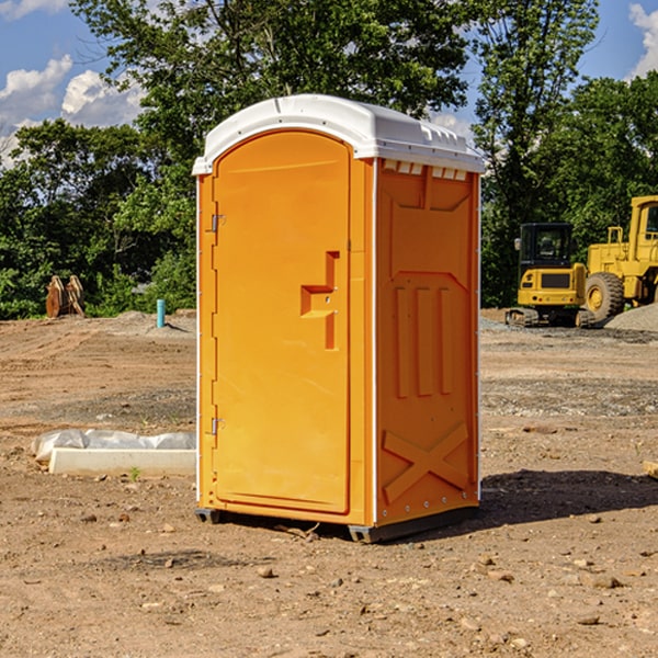 how often are the porta potties cleaned and serviced during a rental period in Burkettsville